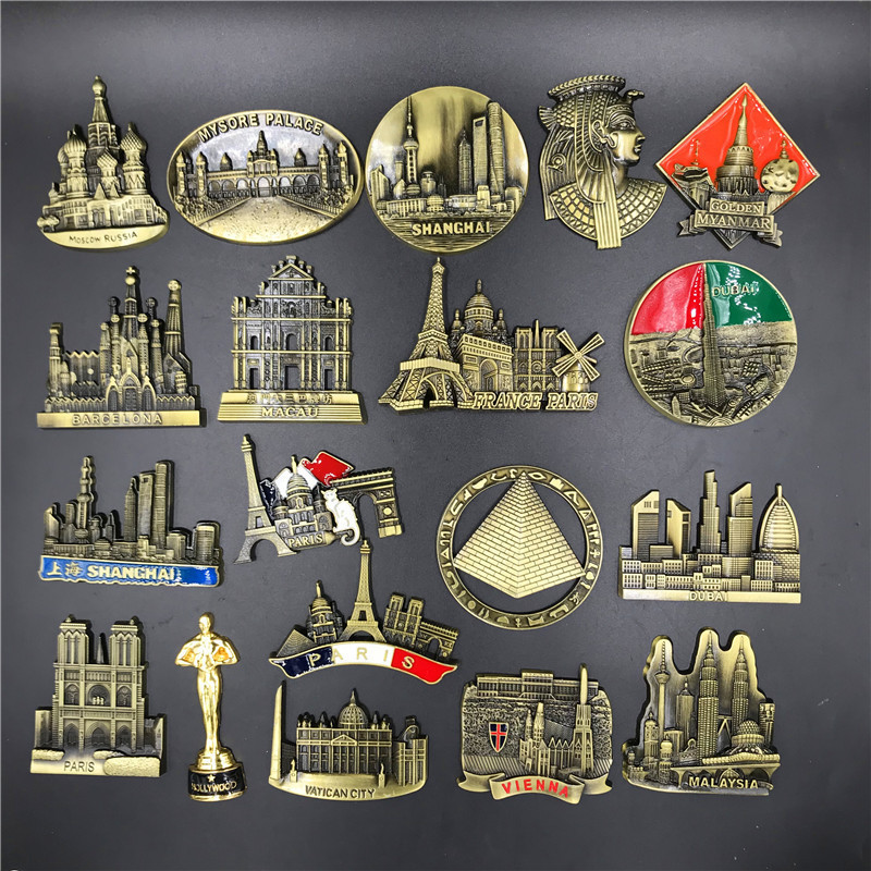 Car Accessories Dubai - Франция Париж Металл 3D Милый Магнит