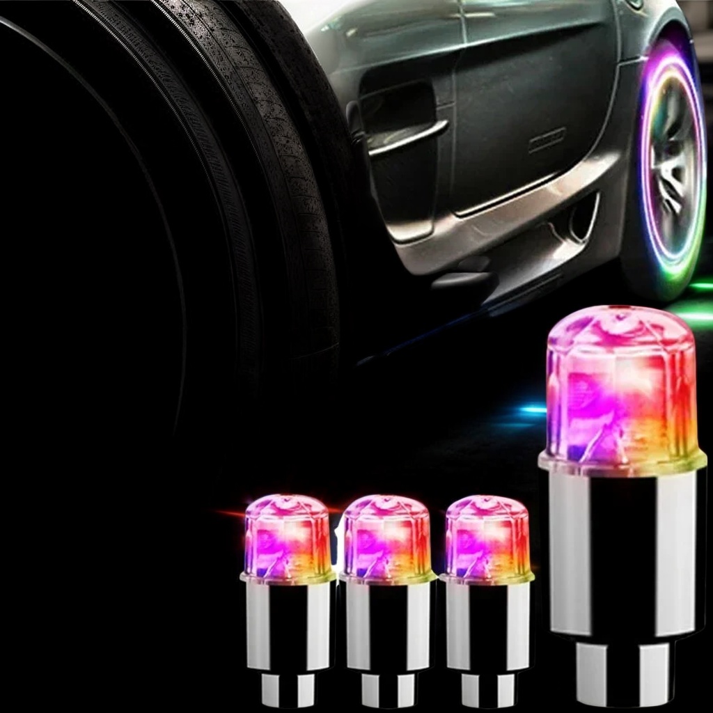 Car Accessories Light - Светодиодные фонари для крышки клапана велосипедных