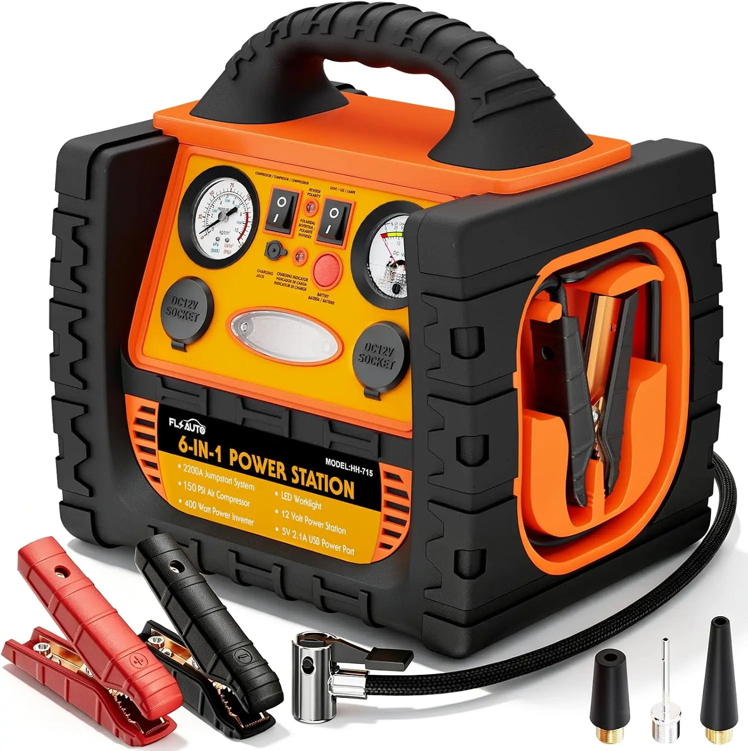 Portable Jump Starter - Портативный пуско-зарядный аппарат с воздушным компрессором,
