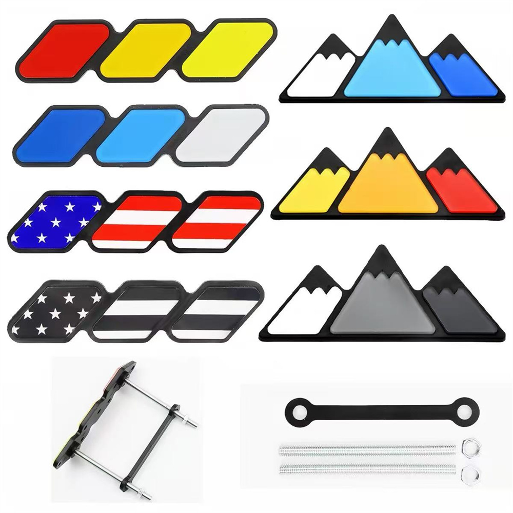 Car Accessories Logo - 1 шт. алюминиевый 3D трехцветный автомобильный