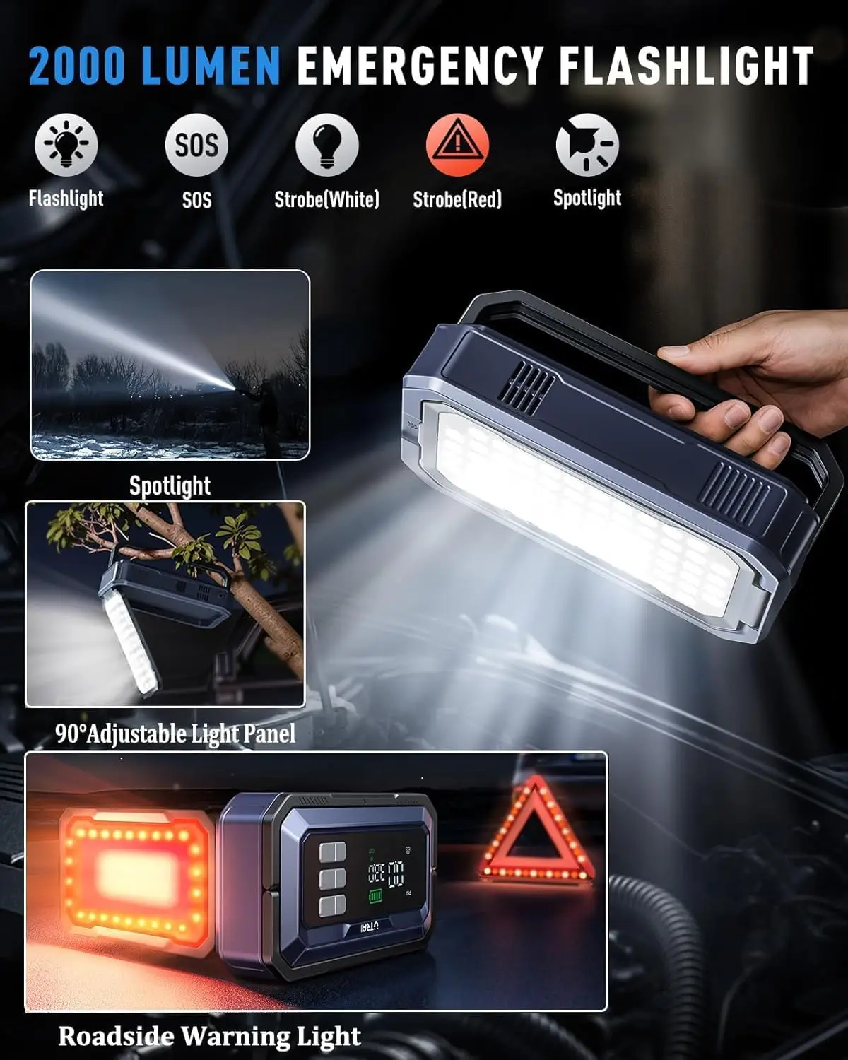 Пуско-зарядное устройство с во – обзор и цена Portable Jump Starter
