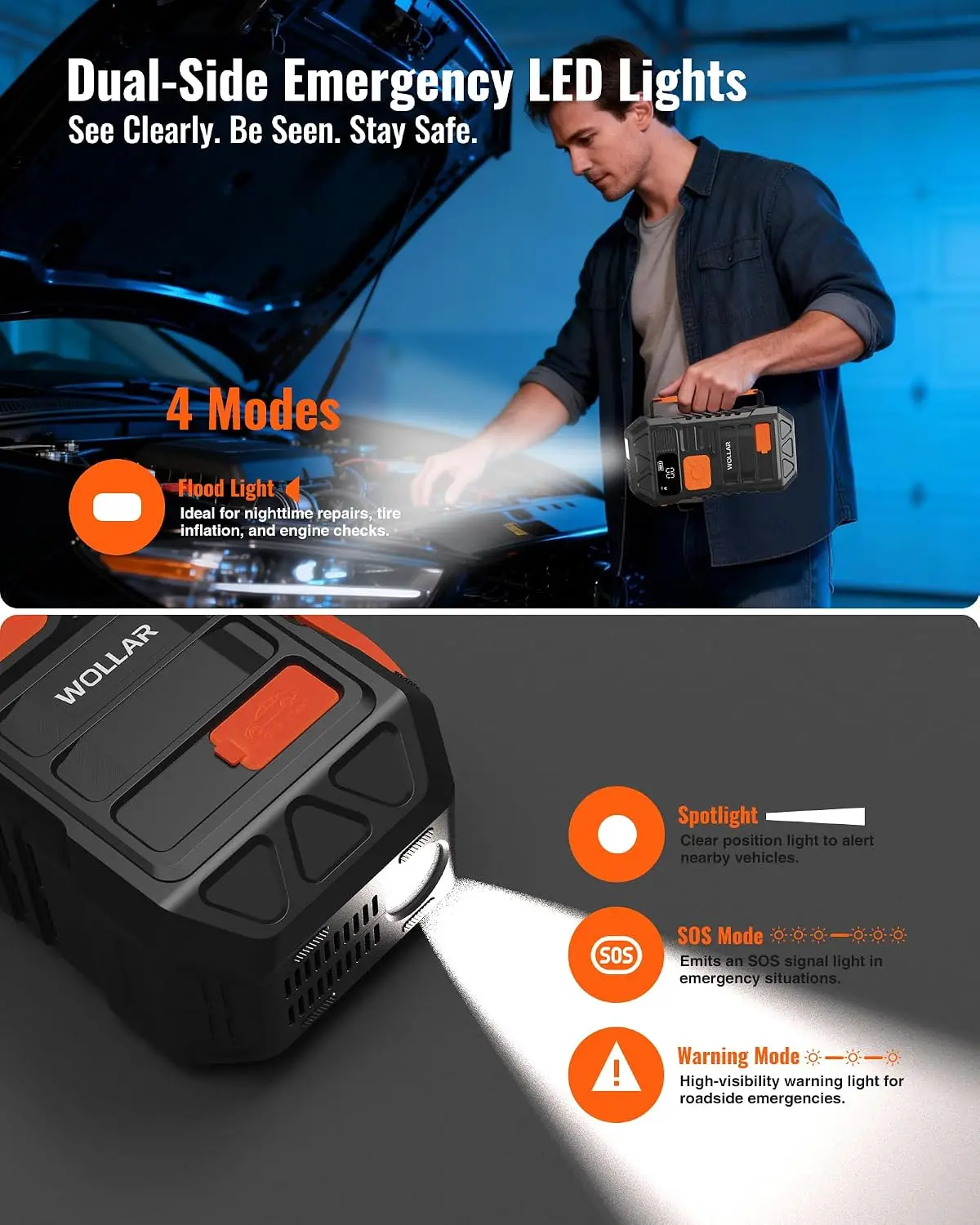 Пуско-зарядное устройство 3000 – обзор и цена Portable Jump Starter