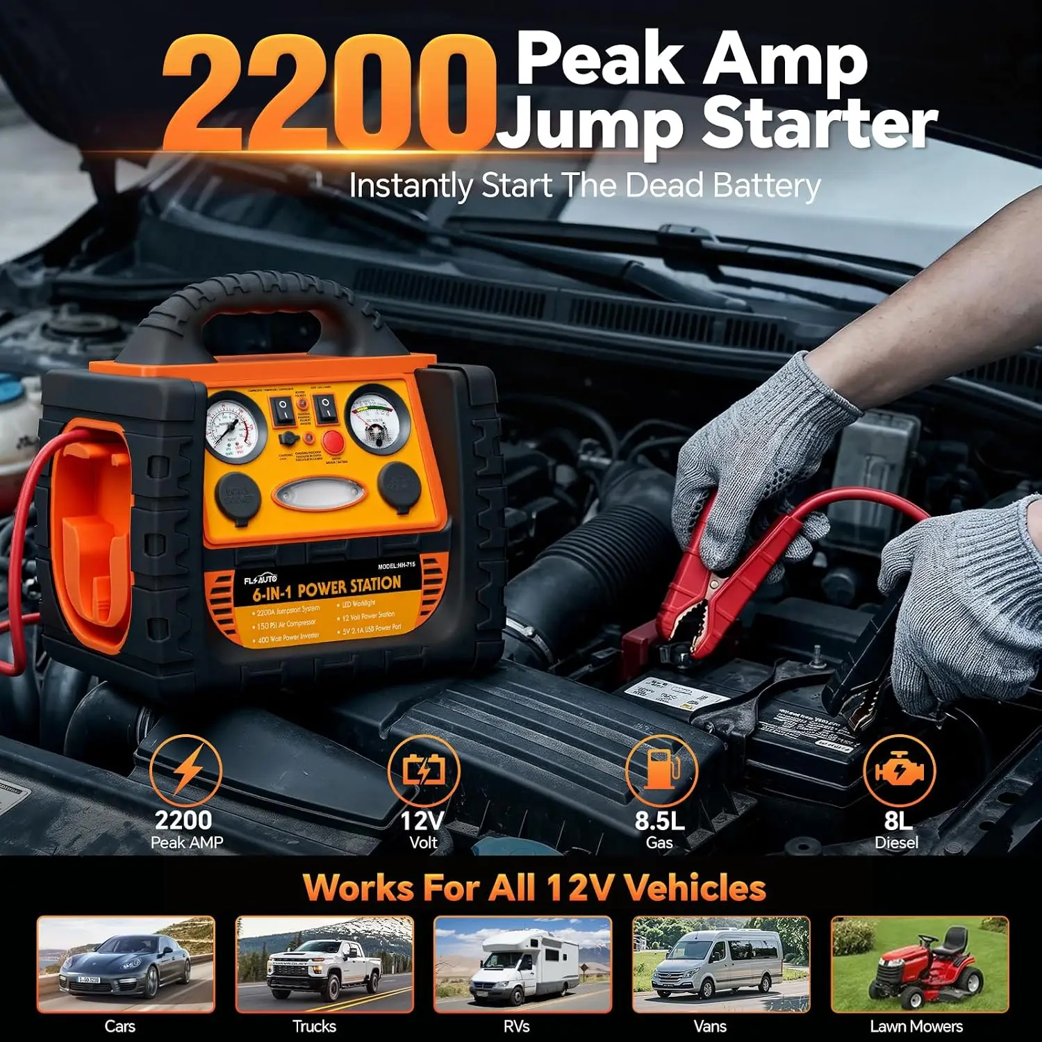 Портативный пуско-зарядный апп – обзор и цена Portable Jump Starter